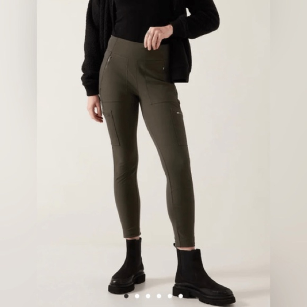 Athleta Olive Green Cargo Leggings